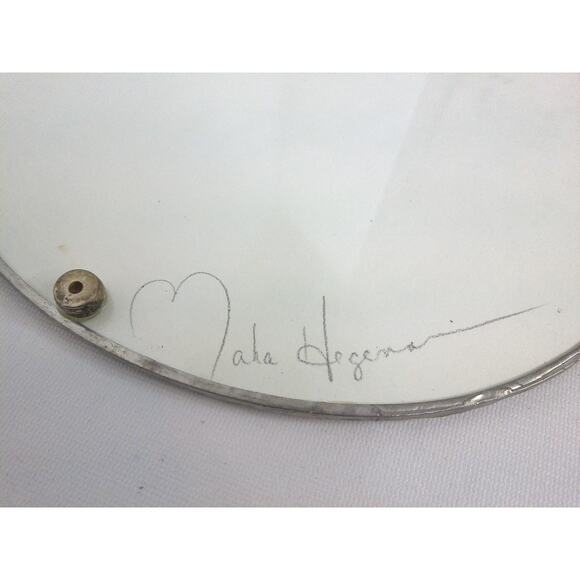 Vintage Agraria Oval Toile Vanity Tray Signed Gumps San Francisco - Picture 5 of 6